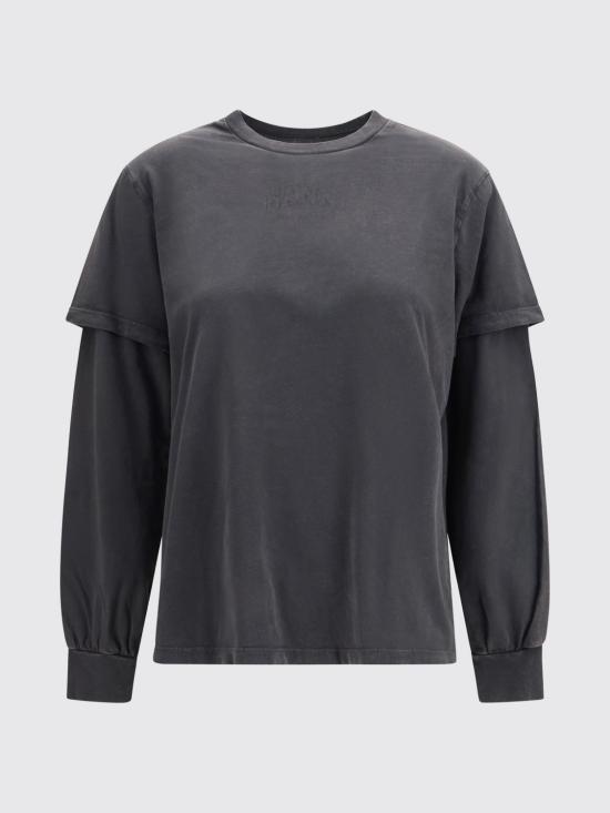 26FW 가니 반팔 티셔츠 A1050266 252 Charcoal - GANNI