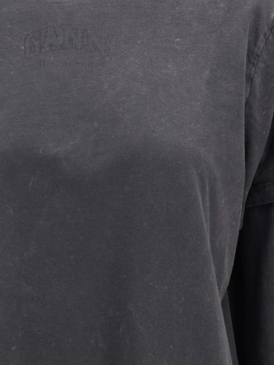 26FW 가니 반팔 티셔츠 A1050266 252 Charcoal - GANNI