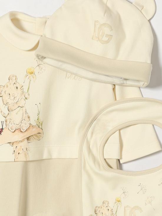 26FW [키즈] 돌체앤가바나 오버롤 L1JO8UG7P8L S9000 Yellow Cream - DOLCE & GABBANA