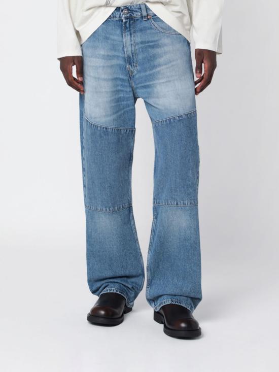 26FW 아워레가시 써드 컷 패치드 새들 리페어 워시 와이드 스트레이트 데님 M4265PS Denim