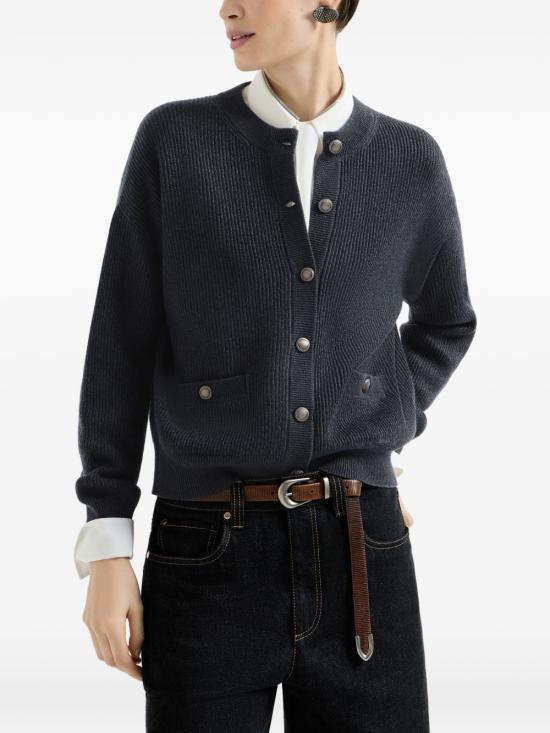26FW 브루넬로 쿠치넬리 가디건 M1E224746 CI582 NAVY - BRUNELLO CUCINELLI