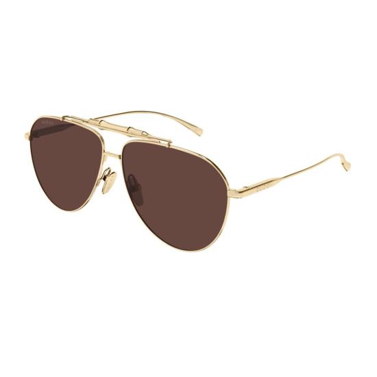 26SS 구찌 선글라스 1A9K5HS0A Gold - GUCCI