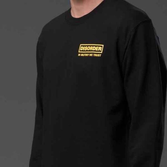  THE ENSIGN 긴팔 티셔츠 엔사인 디스오더 크루넥 스웨트셔츠 블랙 - OTHER BRANDS