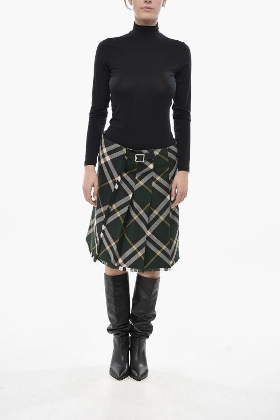  버버리 롱 스커트 8083016 Green - BURBERRY