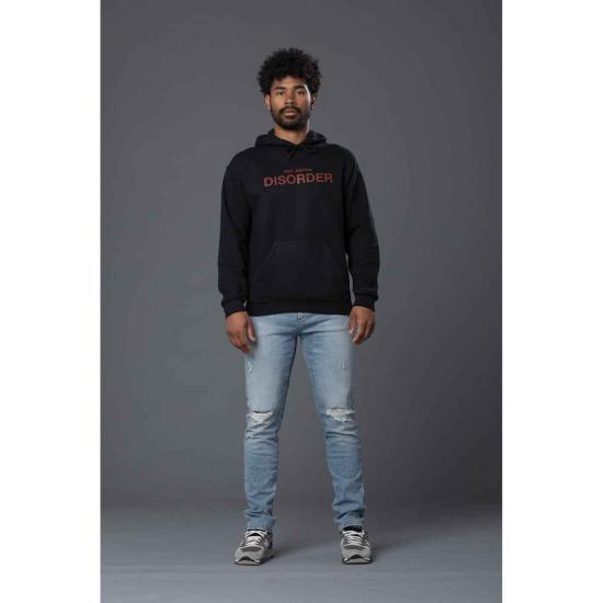  THE ENSIGN 긴팔 티셔츠 엔사인 "디스오더" 프린트 후드티 블랙 - OTHER BRANDS