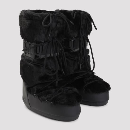 26FW 문부츠 MB 아이콘 폭스 퍼 부츠 80D1408900 N001 BLACK - MOON BOOT