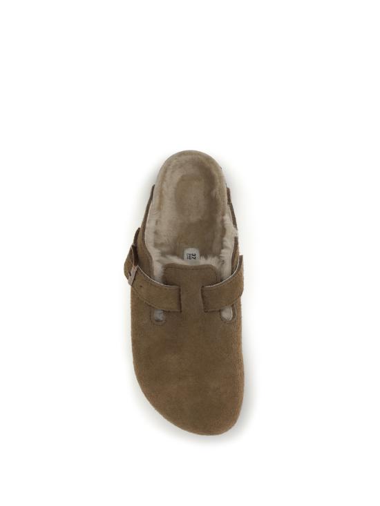 26FW 버켄스탁 보스턴 시어링 스웨이드 뮬 1032432 DARKTEA BROWN - BIRKENSTOCK