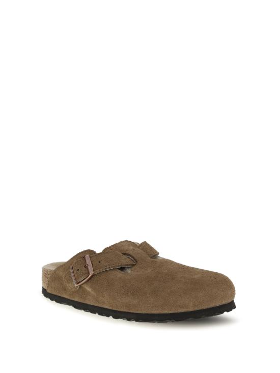 26FW 버켄스탁 보스턴 시어링 스웨이드 뮬 1032432 DARKTEA BROWN - BIRKENSTOCK