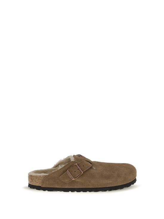 26FW 버켄스탁 보스턴 시어링 스웨이드 뮬 1032432 DARKTEA BROWN