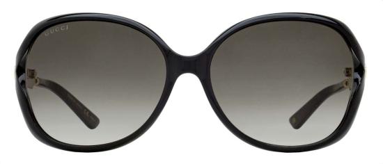 구찌 안경 GG0076 S002 포크 템플 60mm 선글라스 블랙/골드 - GUCCI