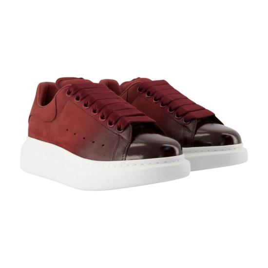  알렉산더 맥퀸 스니커즈 오버사이즈 송아지 가죽  버건디 - ALEXANDER MCQUEEN