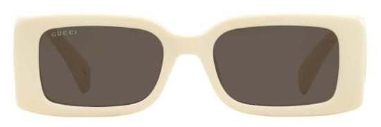  구찌 안경 직사각형 맥시 GG GG1325 S 002 54mm 사출 성형 플라스틱 선글라스 화이트 - GUCCI