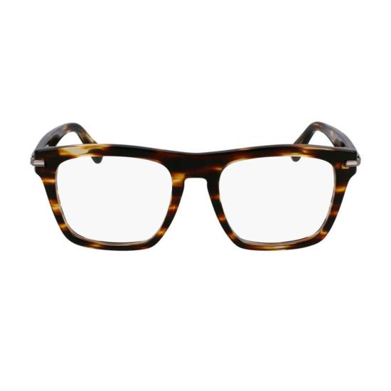  살바토레 페라가모 안경 페라가모 SF3015 216 스퀘어 풀림  스트라이프 브라운 - SALVATORE FERRAGAMO