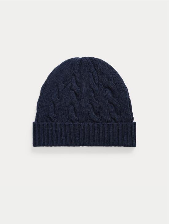26FW 랄프 로렌 비니 Berretto con Lavorazione a Trecce Blu - RALPH LAUREN
