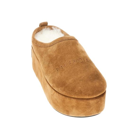 26FW 발렌시아가 알래스카 소프트 플랫폼 뮬 825258WBFC1 Beige - BALENCIAGA