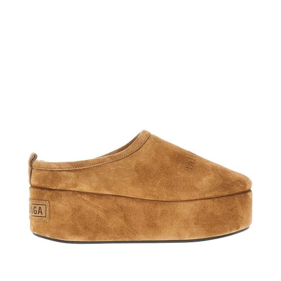 26FW 발렌시아가 알래스카 소프트 플랫폼 뮬 825258WBFC1 Beige