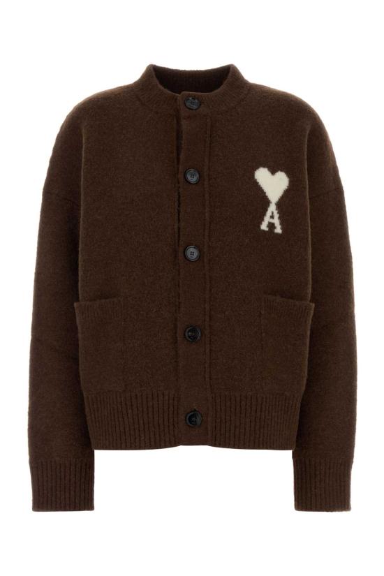 26FW 아미 ADC 하트 인타르시아 알파카 니트 가디건 UKC366KN0135 A362 Brown