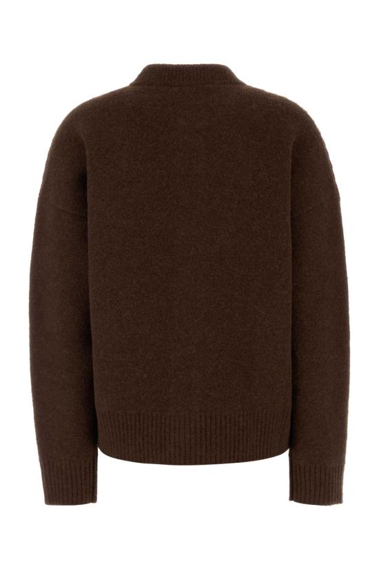 26FW 아미 ADC 하트 인타르시아 알파카 니트 가디건 UKC366KN0135 A362 Brown - AMI
