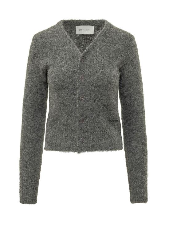 26FW 아미 가디건 FKC398KN0021 A189 GRIS CARBONE