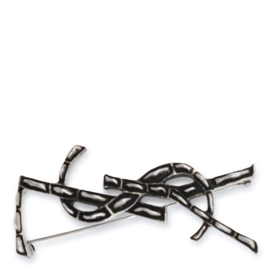 26FW 생로랑 YSL 오피움 크로커다일 브로치 470371 Y15008142 SILVER - SAINT LAURENT