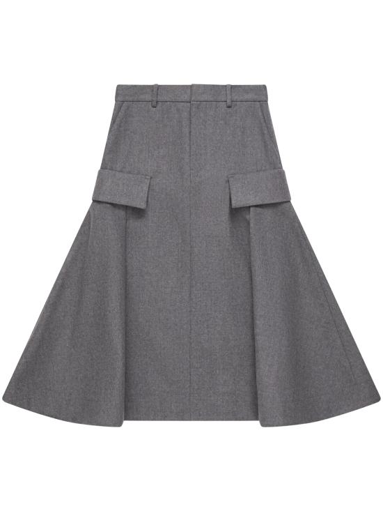 26FW 사카이 울 플란넬 스커트 2608758 301 GREY