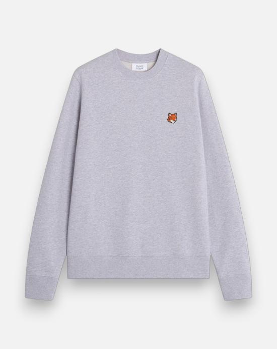  메종키츠네 폭스 헤드 레귤러 폴로 티셔츠 PM00303KM0340 H120 LIGHT GREY MELANGE