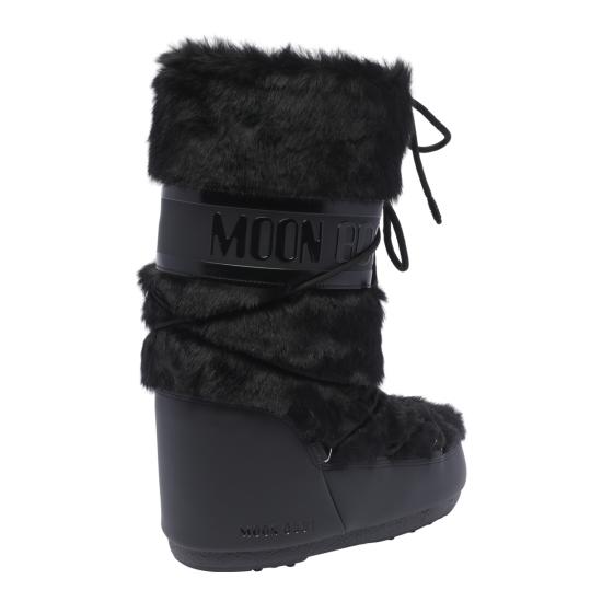 26FW 문부츠 아이콘 포우 퍼 부츠 1408900 N001 BLACK - MOON BOOT