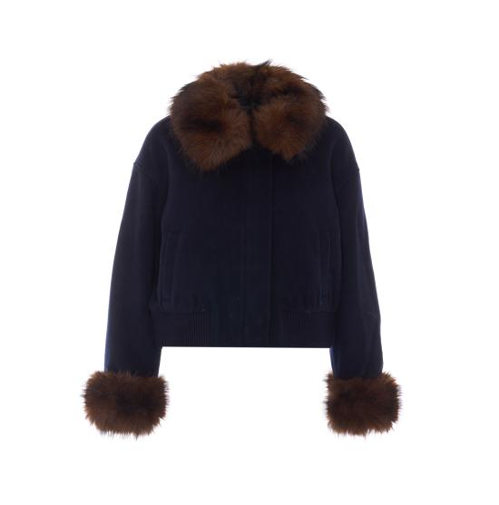 26FW 셀프 포트레이트 수트 자켓 121J NAVY BLUE