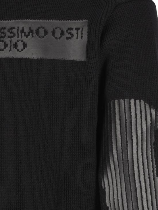 26FW 마시모 오스티 스튜디오 집업 니트 21MMKN501A110196M 999 BLACK - MASSIMO OSTI STUDIO