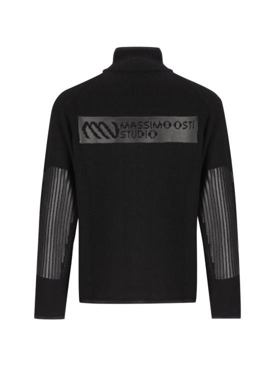 26FW 마시모 오스티 스튜디오 집업 니트 21MMKN501A110196M 999 BLACK - MASSIMO OSTI STUDIO