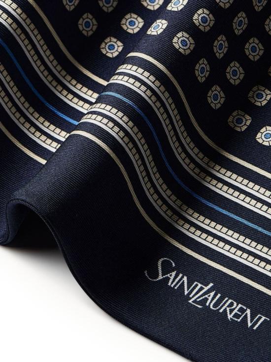 26FW 생로랑 머플러/스카프 8682563Y001 4188 NAVY MULTICOLOR - SAINT LAURENT