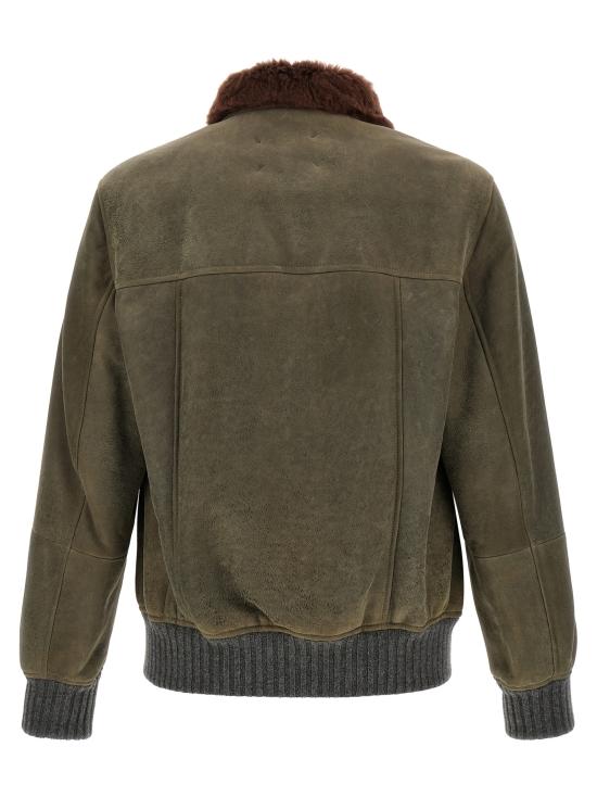 26FW 브루넬로 쿠치넬리 무스탕 MPMWT1952CMD40 Green - BRUNELLO CUCINELLI