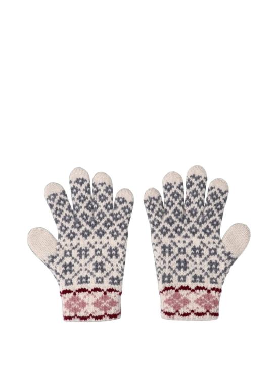 26FW 미우미우 캐매시어 울 자수 로고 장갑 5GG248 2IEI Multicolor - MIU MIU