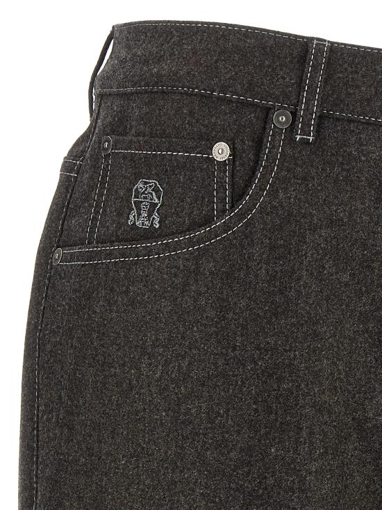 26FW 브루넬로 쿠치넬리 데님 팬츠 M038PF1012CEQ58 Gray - BRUNELLO CUCINELLI