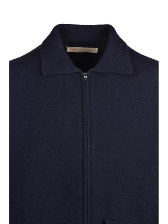 25FW Officina Filati 자켓 블루 울 혼방 지퍼 니트 재킷 - OTHER BRANDS