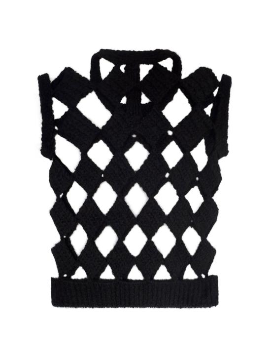 26FW 릭 오웬스 니트 베스트 RR02F4699 WSSEHK 09 BLACK - RICK OWENS