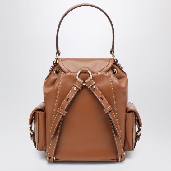 26SS 미우미우 가죽 백팩 5BZ043OCM2CRW Brown - MIU MIU