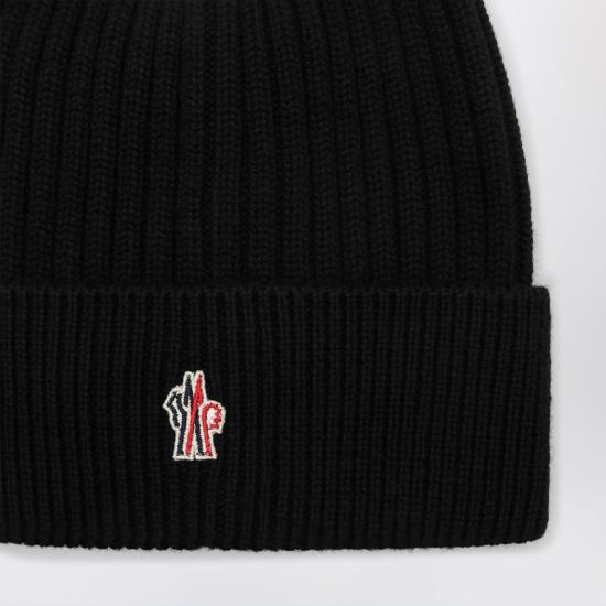 26FW 몽클레어 로고 패치 울 비니 로고 패치 울 비니 3B0000104761 Black - MONCLER