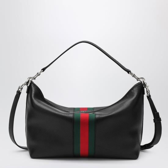 26FW 구찌 메가 웹 트레이드마크 미디움 크로스바디백 A006N9AAHAL Black - GUCCI