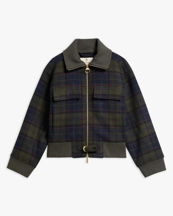  바버 탑 아이비브리지 오버셔츠 섀도우 클래식 타탄 - BARBOUR