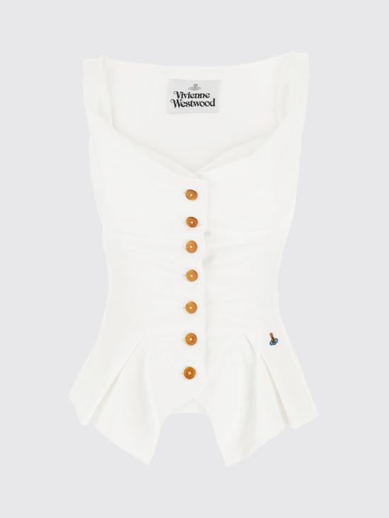 26FW 비비안웨스트우드 먼데이 베스트 먼데이 베스트 15050012W009Q A401 White - VIVIENNE WESTWOOD