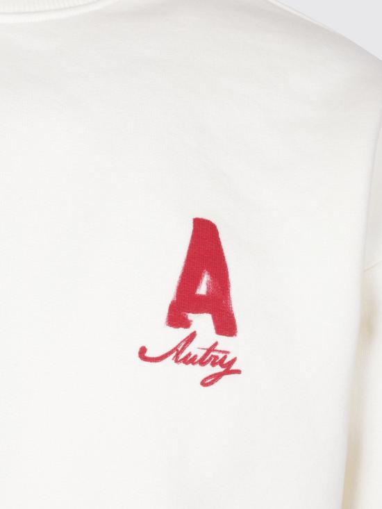 26FW 오트리 긴팔 티셔츠 SWPX 114A Yellow Cream - AUTRY