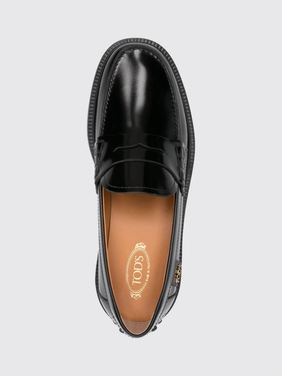 26FW 토즈 레더 로퍼 XXW20L0IP70SHA B999 Black - TODS
