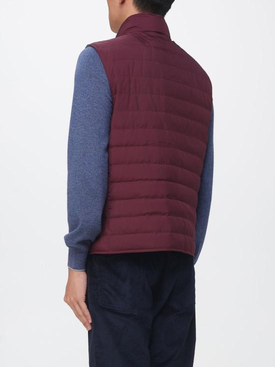 26FW 브루넬로 쿠치넬리 라이트웨이트 테크노 패브릭 다운 베스트 MV4081797 CWB13 Burgundy - BRUNELLO CUCINELLI