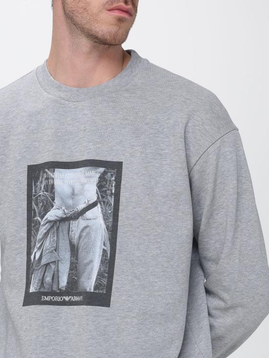 26FW 엠포리오 아르마니 긴팔 티셔츠 EM006933AF27740 F8301 Grey - EMPORIO ARMANI