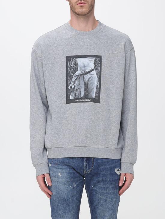 26FW 엠포리오 아르마니 긴팔 티셔츠 EM006933AF27740 F8301 Grey