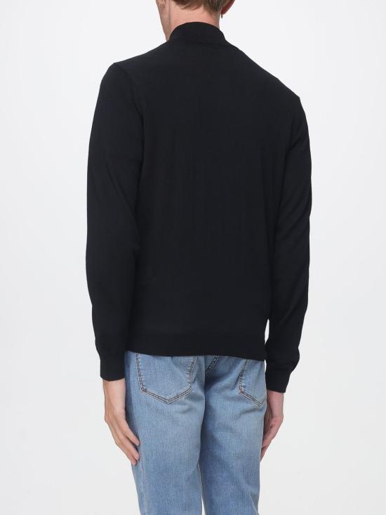 26FW 엠포리오 아르마니 집업 니트 EM004379AF23421 UC001 Black - EMPORIO ARMANI