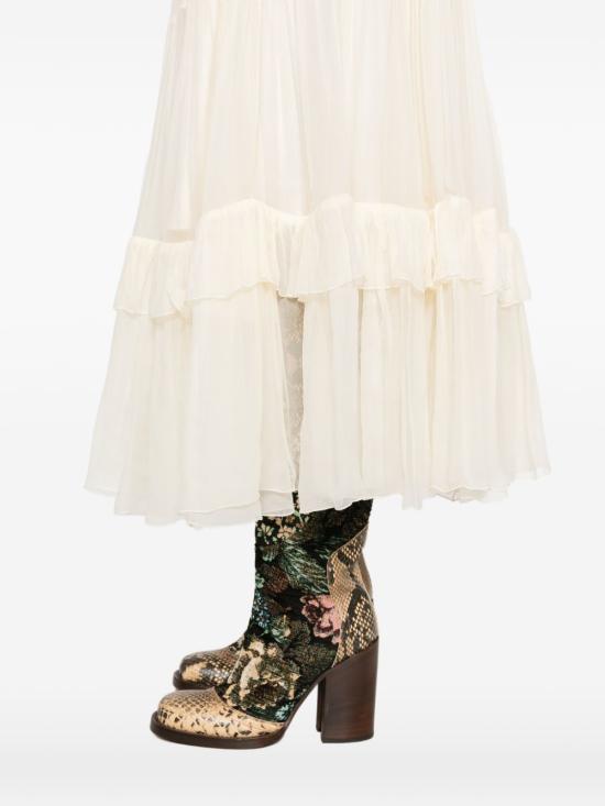 26FW 끌로에 미디 스커트 CH26WJU20001 114 WHITE - CHLOE