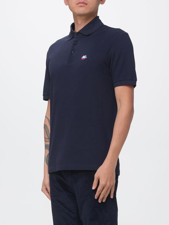 26FW 에트로 폴로 티셔츠 MRMD0005AU13I B0065 Navy - ETRO