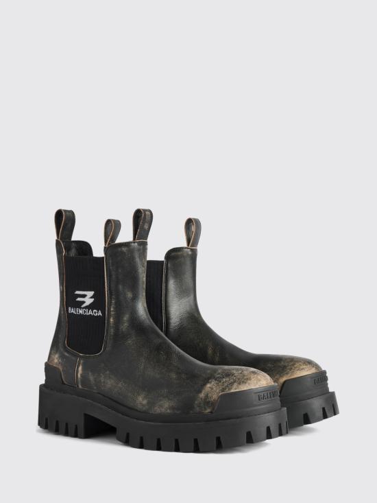 26FW 발렌시아가 스트라이크 첼시 부츠 854082WB228 1919 Black - BALENCIAGA